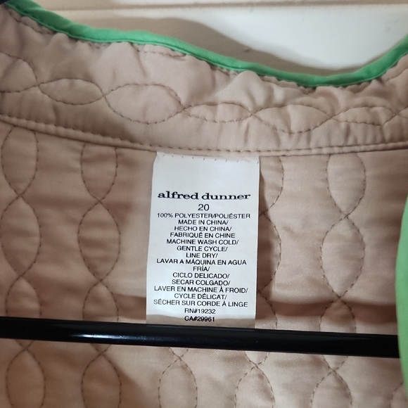 Alfred Dunner Floral Quilted Jacket with Red and Green Accents - Picture 2 of 4